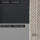 أريكة بمقعدين للحديقة مع وسادة متضمنة، صنع في إيطاليا - براتو Viadurini