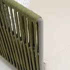 أريكة خارجية بثلاثة مقاعد مصنوعة من الألومنيوم والنسيج - يوجين Viadurini