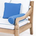 أريكة حديقة بثلاثة مقاعد من خشب الساج الطبيعي المصقول - أرتيس Viadurini