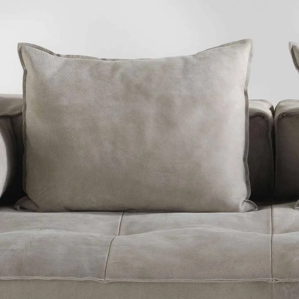 كرسي كاردو بتصميم عصري، منجد بالجلد Viadurini