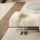 أريكة بقاعدة زجاجية شفافة للغاية ومقعد من القماش، صنع في إيطاليا - روري Viadurini