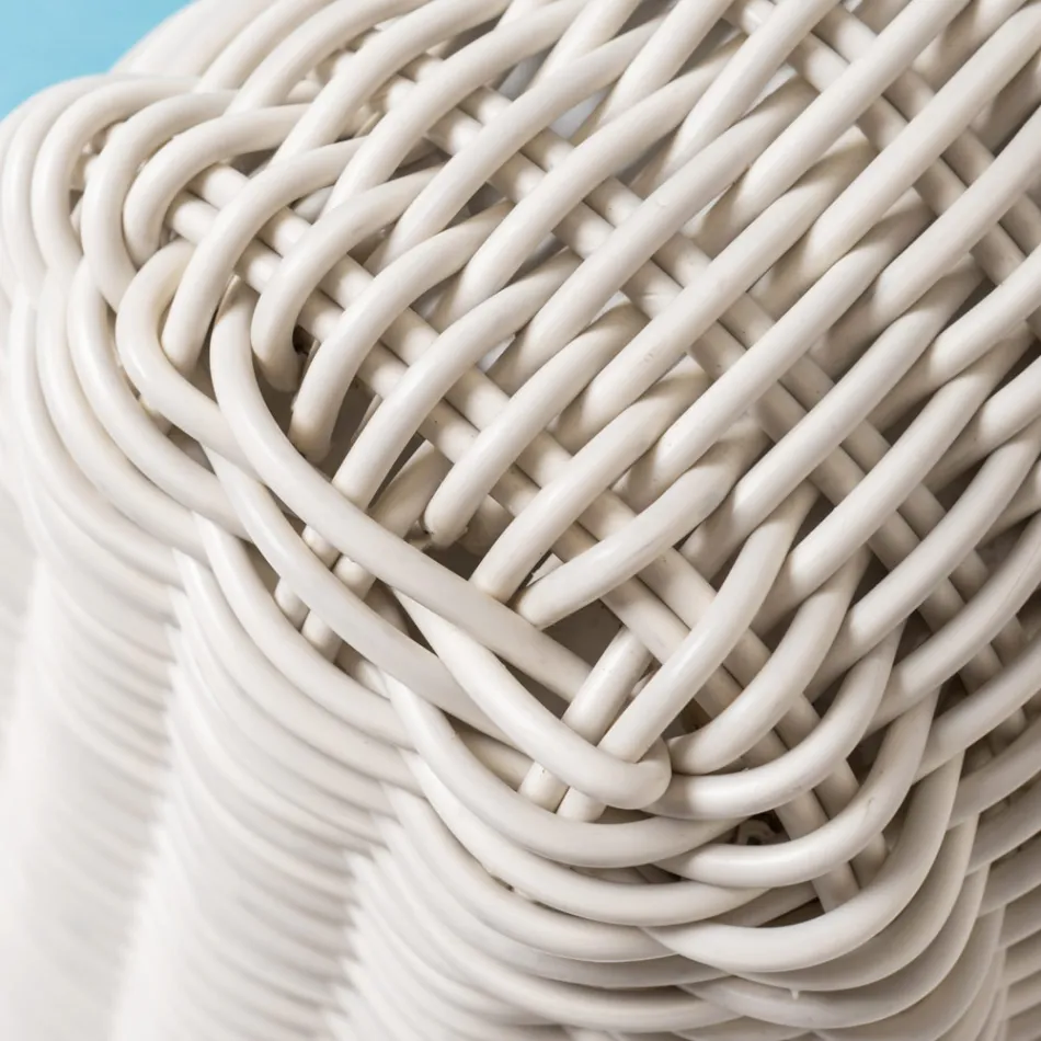 أريكة خارجية بثلاثة مقاعد من البولي راتان المنسوج - تشارلي Viadurini