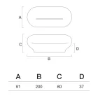 أريكة خارجية من البولي إيثيلين متوفرة بألوان متنوعة - منشفة Viadurini