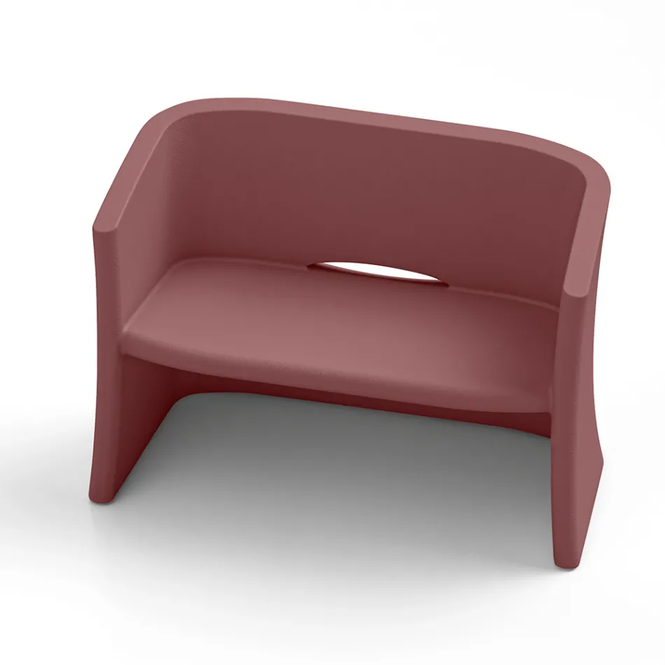 أريكة حديقة بمقعدين من البولي إيثيلين الملون، صنع في إيطاليا - جوميز Viadurini