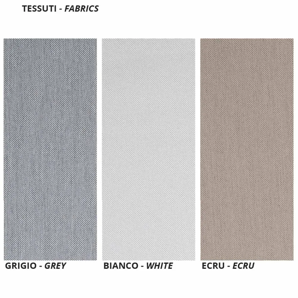 وسائد أريكة حديقة بثلاثة مقاعد متضمنة في الفولاذ، صنع في إيطاليا - بريين Viadurini