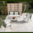 أريكة حديقة من الألومنيوم ومنسوجة بالحبال - أستريا Viadurini