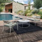 أريكة حديقة من الألومنيوم ومسند ظهر من الحبل - ريسبليندنت Viadurini