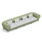 أريكة غرفة معيشة مكونة من 4 مقاعد مصنوعة من البولي إيثيلين بألوان مختلفة - أوربيس Viadurini