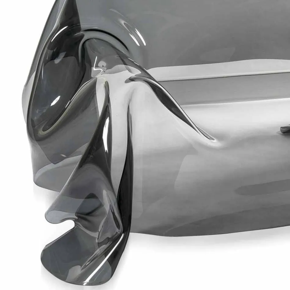 أريكة بتصميم عصري من زجاج شبكي مدخن، صنع في إيطاليا Viadurini