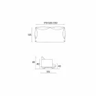 أريكة شيتا بتصميم جلدي معاصر، 170 أو 220 أو 250 سم Viadurini