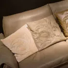 أريكة من الخشب الصلب والجلد مع مساند للذراعين تؤدي إلى أشياء حواء Viadurini