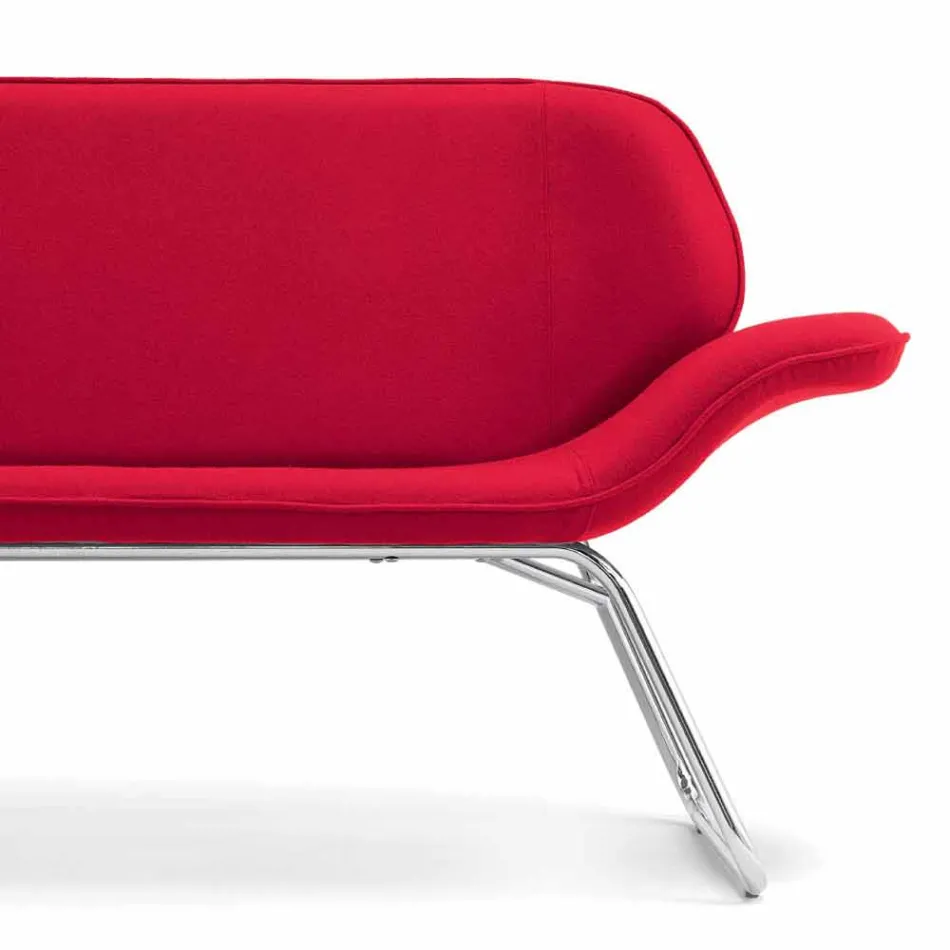 أريكة انتظار مصنوعة من الجلد الصناعي من تشيزاري، مصنوعة في إيطاليا Viadurini