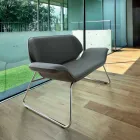 أريكة انتظار مصنوعة من الجلد الصناعي من تشيزاري، مصنوعة في إيطاليا Viadurini