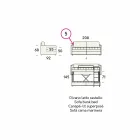 أريكة بتصميم سرير بطابقين مغطاة بقماش إيطالي الصنع - جريتيل Viadurini