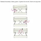 أريكة سرير بطابقين حديثة من القماش البني صنع في إيطاليا - بونت Viadurini