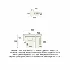 أريكة زاوية بتصميم سرير من القماش البيج، صنع في إيطاليا - أورتنسيا Viadurini