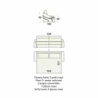 أريكة سرير عصرية مُنجدة بقماش ثنائي اللون مصنوع في إيطاليا - بيجونيا Viadurini