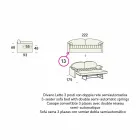 أريكة سرير عصرية مُنجدة بقماش ثنائي اللون، صنع في إيطاليا - كايلا Viadurini