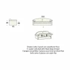 أريكة سرير فردية مع حاوية مغطاة بالقماش مصنوعة في إيطاليا - كايلا Viadurini
