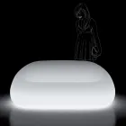 أريكة خارجية مشرقة مع إضاءة LED مصنوعة من البولي إيثيلين في إيطاليا - إرفين Viadurini