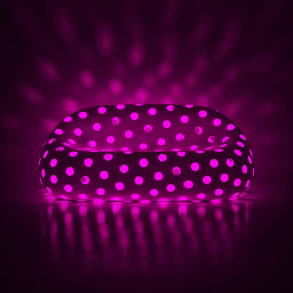 أريكة خارجية مضيئة من البولي إيثيلين مع إضاءة LED، صنع في إيطاليا - Asso Viadurini