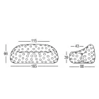 أريكة خارجية مضيئة من البولي إيثيلين مع إضاءة LED، صنع في إيطاليا - Asso Viadurini