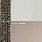 أريكة خارجية من الفولاذ بأحجام مختلفة ووسائد متضمنة، صنع في إيطاليا - برون Viadurini