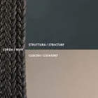 كرسي هزاز لشخصين مصنوع من المعدن والحبل مع مقعد من القماش صنع في إيطاليا - ماري Viadurini