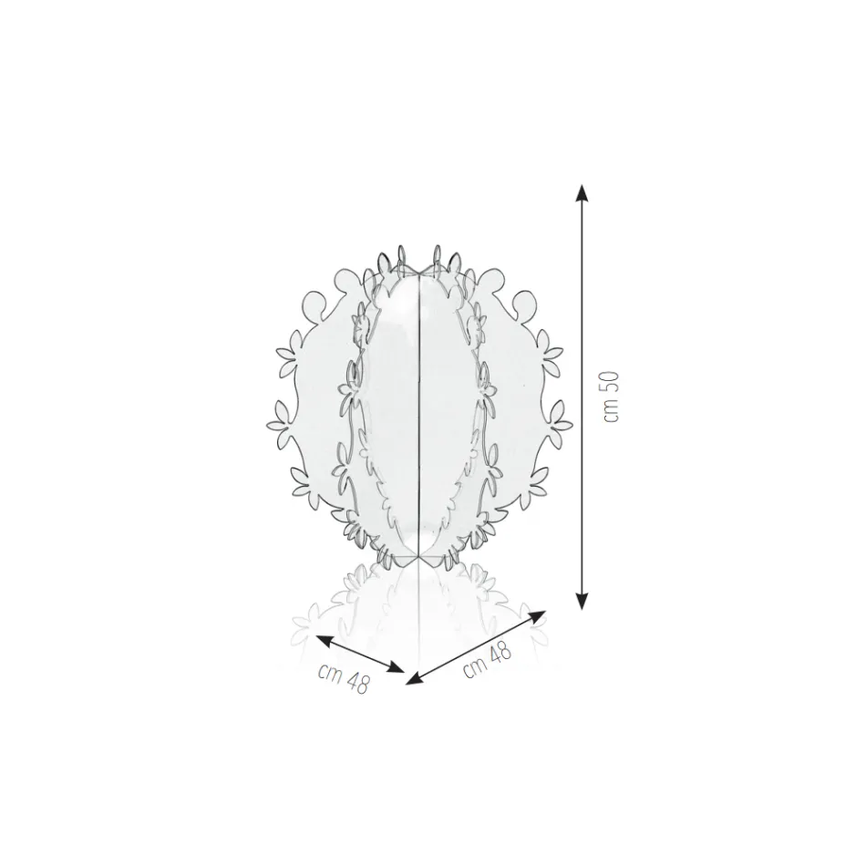 عنصر زخرفي من زجاج شبكي على شكل صبار، صنع في إيطاليا - وودي Viadurini