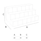 عارض زجاجات بثلاث خطوات صنع في إيطاليا - كابو Viadurini