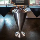 فرابيه أرضيات عصري بلمسة نهائية من الفولاذ الساتان، صنع في إيطاليا - أستانا Viadurini