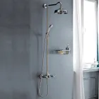 مجموعة دش دوبلكس كلاسيكية من النحاس مع رأس دش بثلاثة أحجام - إركولينا Viadurini