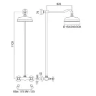 طقم رأس دش نحاسي مصنوع يدويًا بتصميم كلاسيكي - ميريانو Viadurini