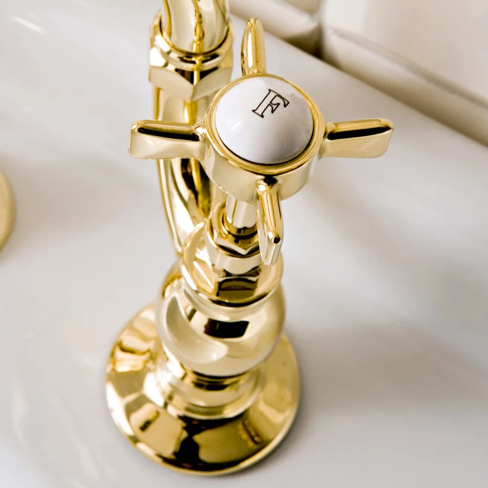 مجموعة حوض جسر بتصميم عتيق من النحاس صنع في إيطاليا – كاترينا Viadurini