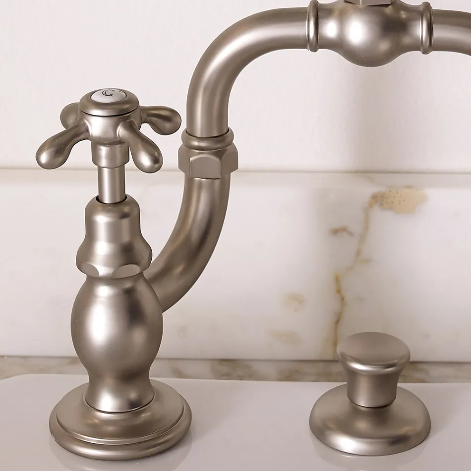 مجموعة خلاط عتيقة لحوض الجسر من النحاس صنع في إيطاليا - كلاريسا Viadurini