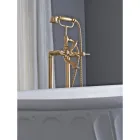 مجموعة أحواض استحمام أرضية مع دش يدوي ودش مرن، صنع في إيطاليا - ميلانو Viadurini