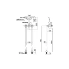 مجموعة أحواض استحمام أرضية مع دش يدوي ودش مرن، صنع في إيطاليا - ميلانو Viadurini