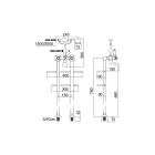 مجموعة حوض استحمام قائم على الأرض مع رف مناشف ودش يدوي، صنع في إيطاليا - تورينو Viadurini