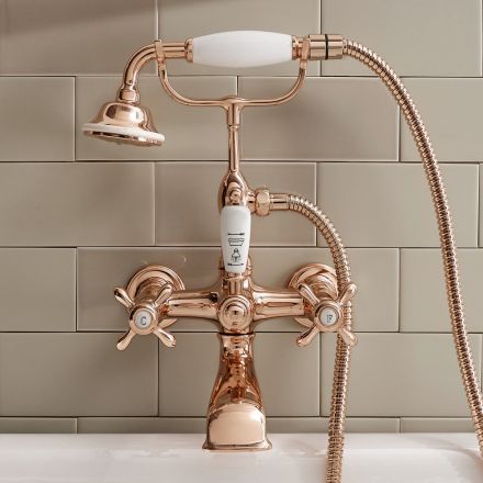 مجموعة أحواض الاستحمام النحاسية بتصميم عتيق، صنع في إيطاليا - كلاريسا Viadurini