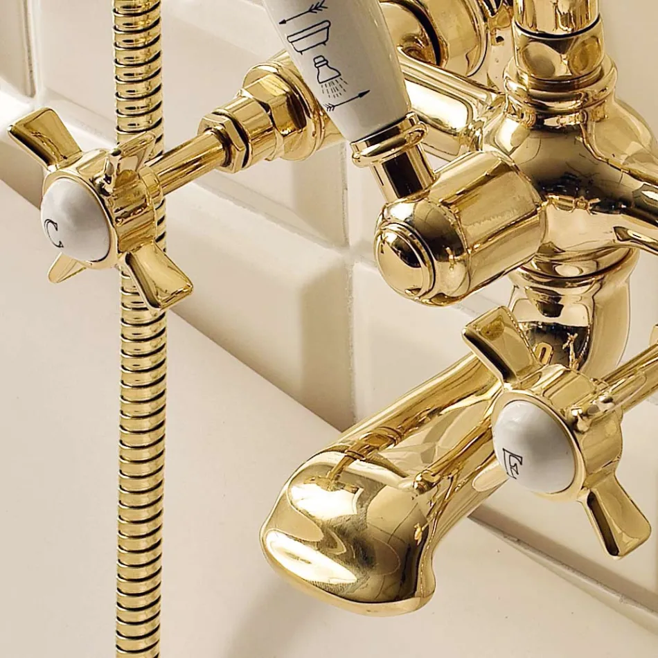 مجموعة أحواض استحمام نحاسية على الطراز العتيق، صنع في إيطاليا - كاترينا Viadurini