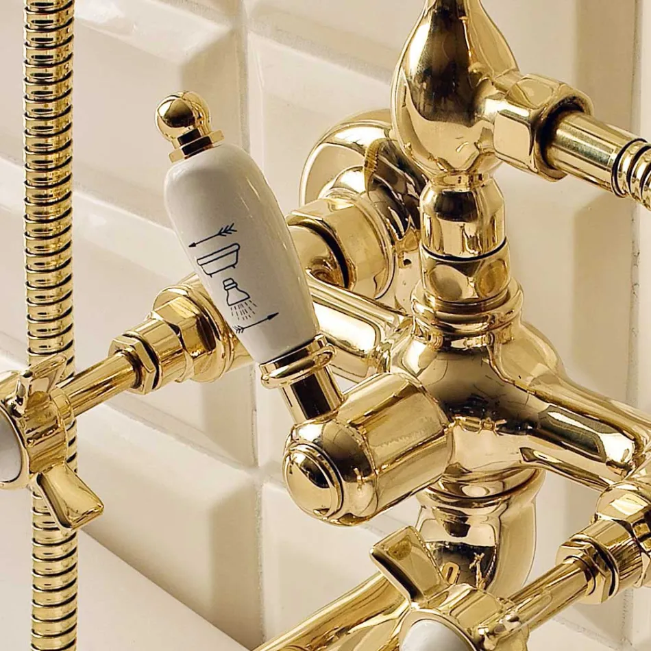 مجموعة أحواض استحمام نحاسية على الطراز العتيق، صنع في إيطاليا - كاترينا Viadurini