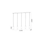 5 مصباح معلق من المعدن صنع في إيطاليا - اقرأ Viadurini