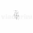 مصباح حائط خارجي مصنوع من الألومنيوم المصبوب في إيطاليا، أنيكا Viadurini