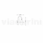 مصباح حائط من الألومنيوم الأبيض صنع في إيطاليا، أنوسكا Viadurini