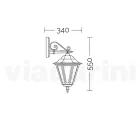 مصباح حائط للحديقة مصنوع من الألومنيوم المصبوب في إيطاليا - بيناكو Viadurini