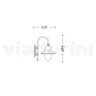 مصباح حائط خارجي عتيق من الألومنيوم صنع في إيطاليا - كاساندرا Viadurini