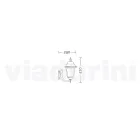 مصباح حائط للحديقة من الألومنيوم تم إنتاجه في إيطاليا، أكويلينا Viadurini