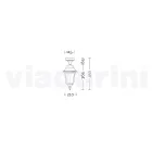 مصباح سقف حديقة من الألومنيوم صنع في إيطاليا، أكويلينا Viadurini