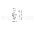 مصباح سقف للحديقة من الزجاج و5 تشطيبات من الألومنيوم - بيناكو Viadurini