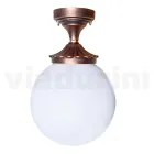 مصباح سقف من الأكريليك والألمنيوم الأسود صنع في إيطاليا - Trovanero Viadurini